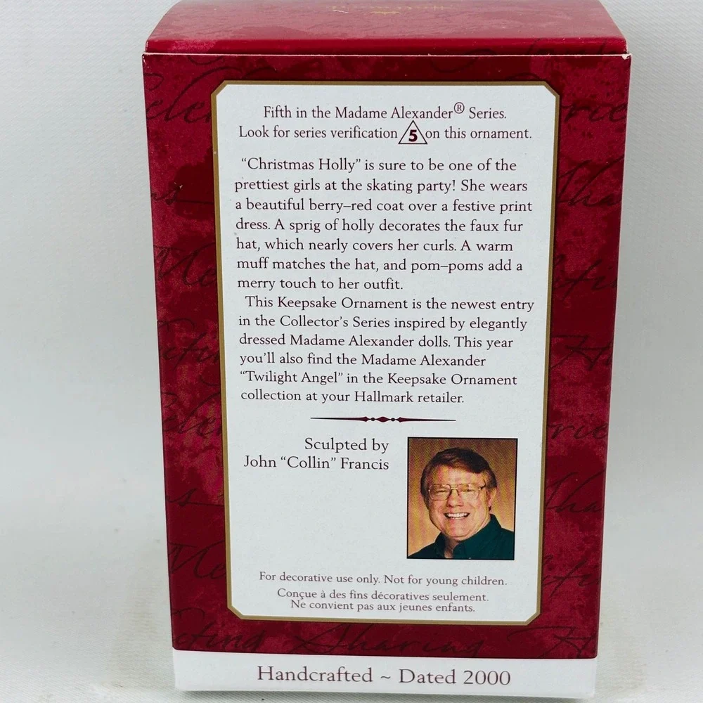 Hallmark Madame Alexander Christmas Holly‎ Keepsake Ornament 2000